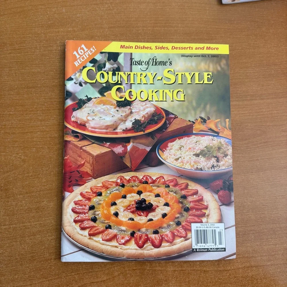 Taste of Home's Country-Style Cooking Cookbook with Vibrant Cover